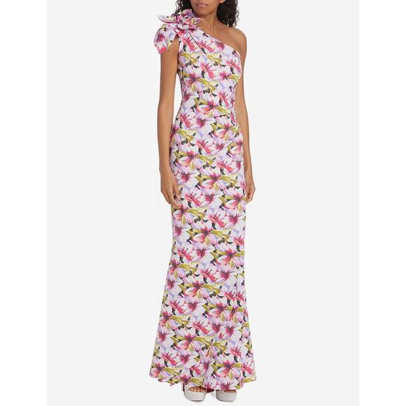 Chiara Boni La Petite Robe Dresses & Skirts - Chiara Boni La Petite Robe Gosia Floral One Shoulder Gown Maxi Dress Sz 48 12 L